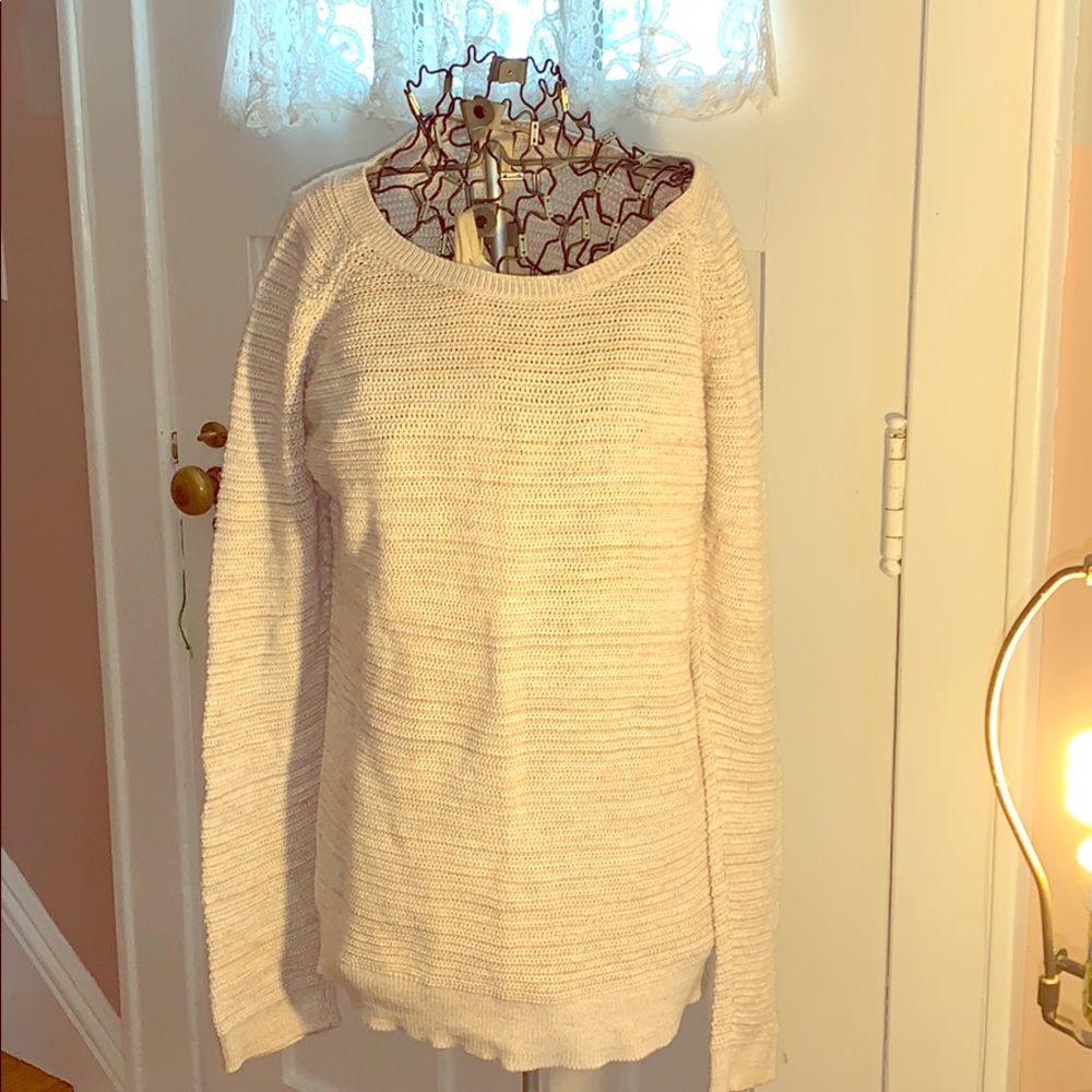 Cream color sweater Loft size large